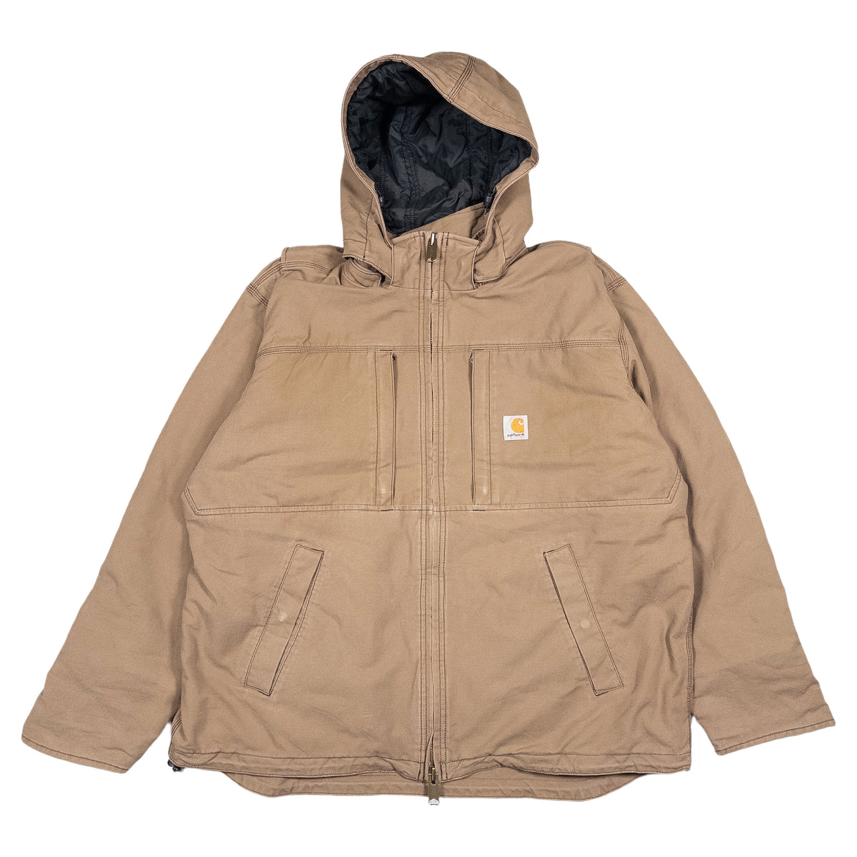 [メンズXXL] 00年代 Carhartt/カーハート フルスイング 中綿 フードジャケット