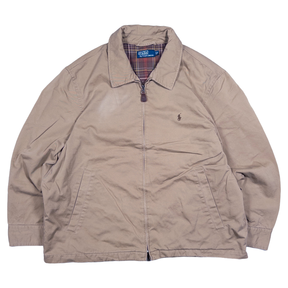 [メンズXXL] 90〜00年代 Polo by Ralph Lauren/ポロバイラルフローレン スイングトップ 裏地チェック スポーツジャケット