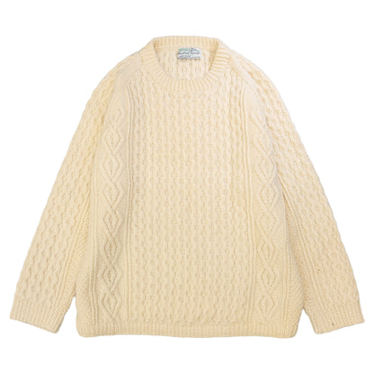 [メンズXL] irish Handknit Gansey ニット セーター ヴィンテージ ハンドニット ケーブルニット