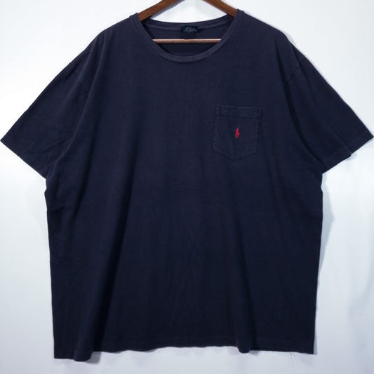 [メンズXXXL] 90年代 Polo Ralph Lauren/ポロラルフローレン Tシャツ ポケット刺繍 刺繍ロゴ