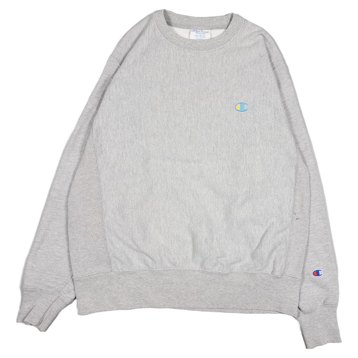 [メンズL] 00年代 Champion/チャンピオン スウェット トレーナー リバースウィーブ バックプリント ワンポイント