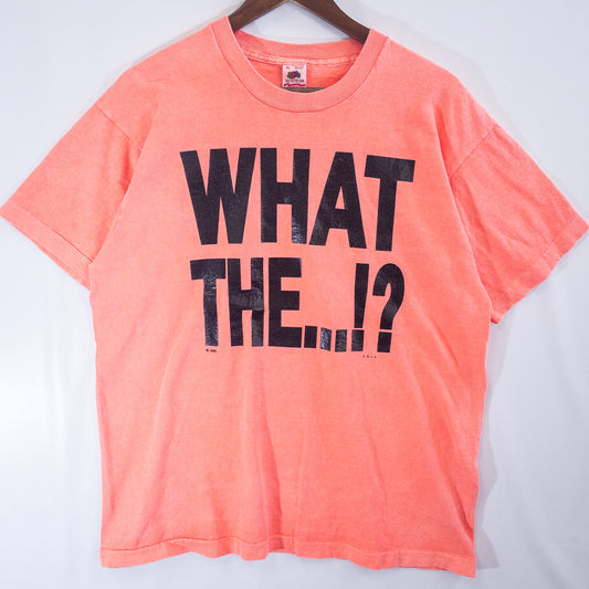 [メンズL] 90年代 Fruit of the Loom/フルーツオブザルーム Tシャツ メッセージT シングルステッチ