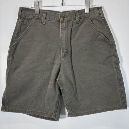 [メンズW31] 00〜10年代 Carhartt/カーハート ショートパンツ ワークショーツ ダック地 ロゴ