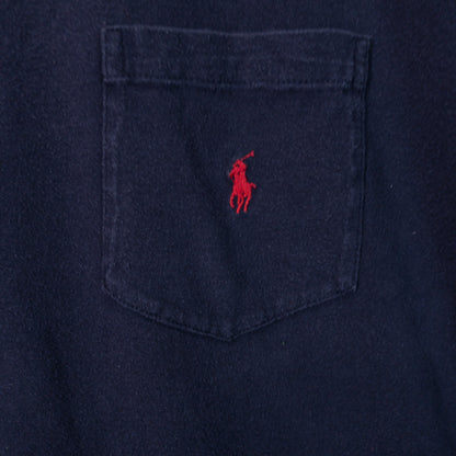 [メンズXXXL] 90年代 Polo Ralph Lauren/ポロラルフローレン Tシャツ ポケット刺繍 刺繍ロゴ