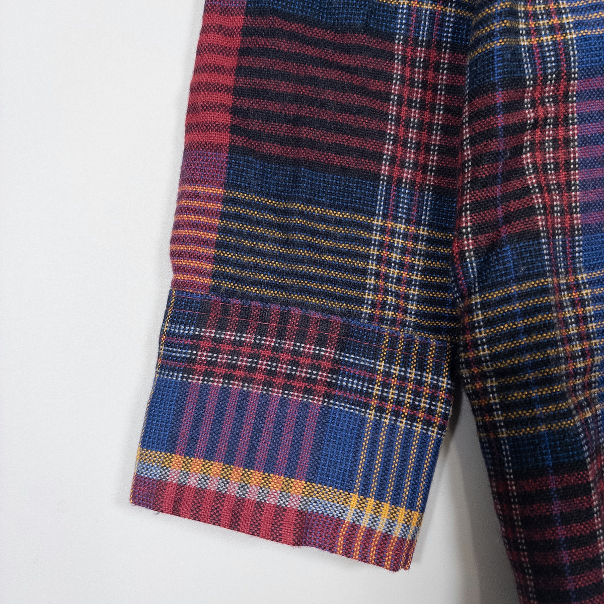 [メンズM] 90〜00年代 VAN HEUSEN/ヴァンヒューゼン 長袖シャツ チェック ボタンダウン 裏地付き