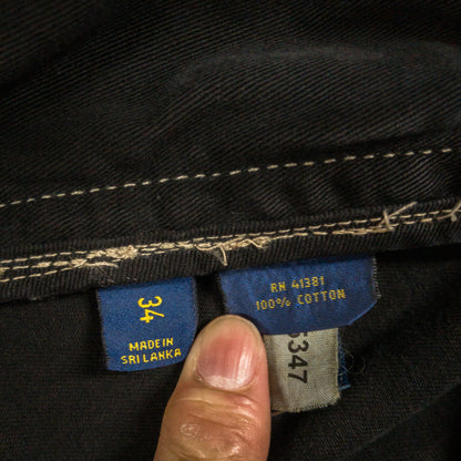 [メンズW33] 00年代 Polo Ralph Lauren/ポロラルフローレン ショートパンツ カーゴショーツ 黒染め