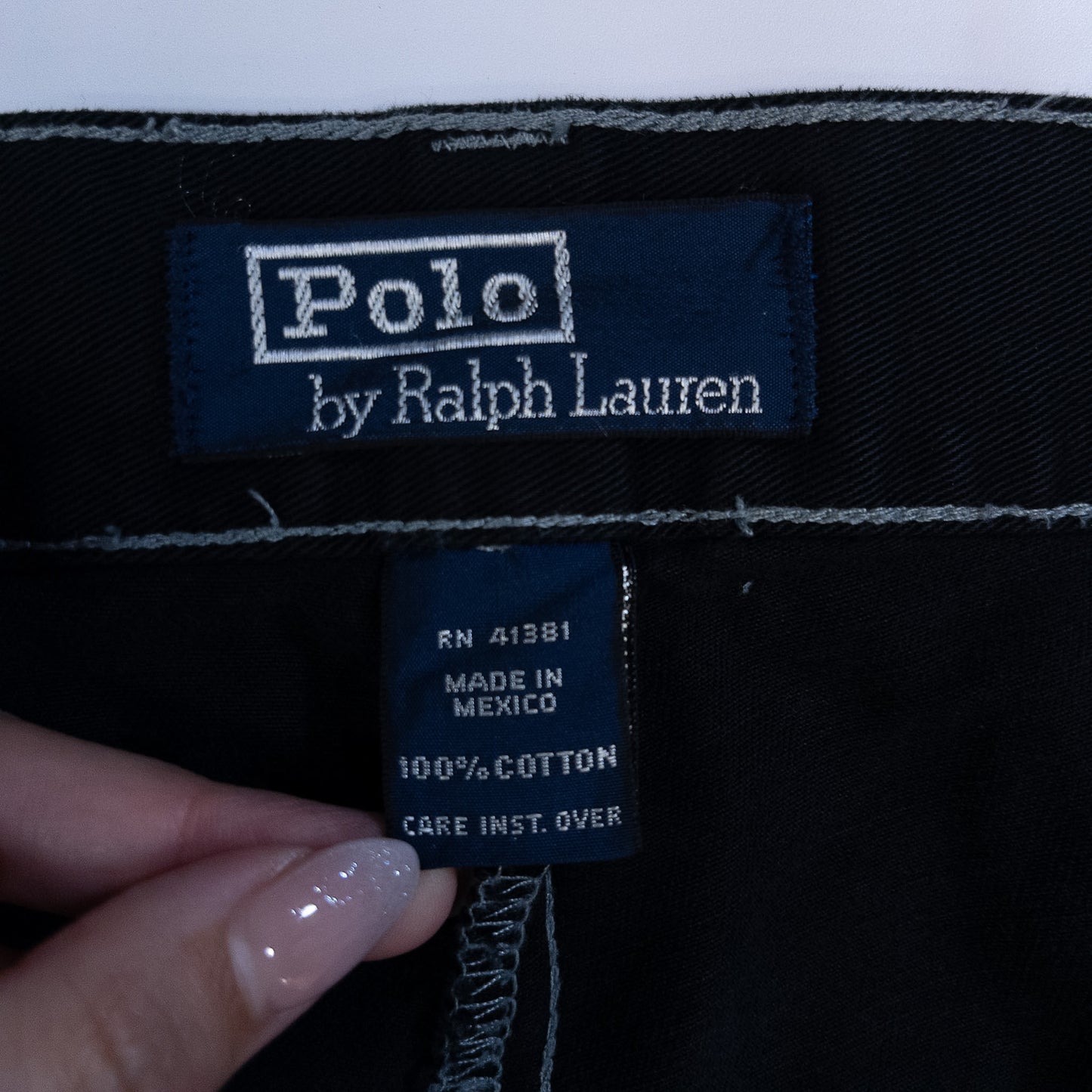 [メンズW32] 90〜00年代 Polo by Ralph Lauren/ポロバイラルフローレン チノパン 黒染め