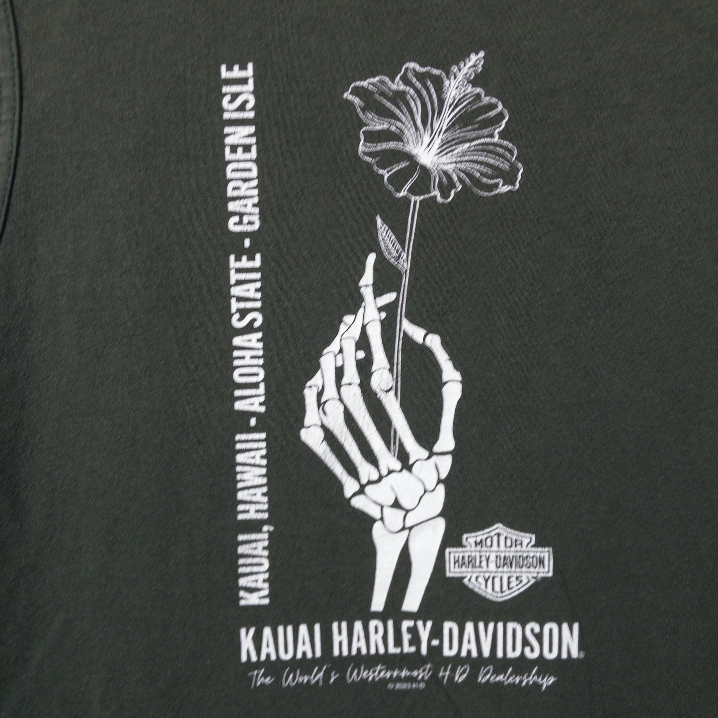 [メンズM] 00〜10年代 Harley-Davidson/ハーレーダビッドソン タンクトップ・ノースリーブトップス 骨手プリント HARLEY-DAVIDSON ハーレーダビッドソン