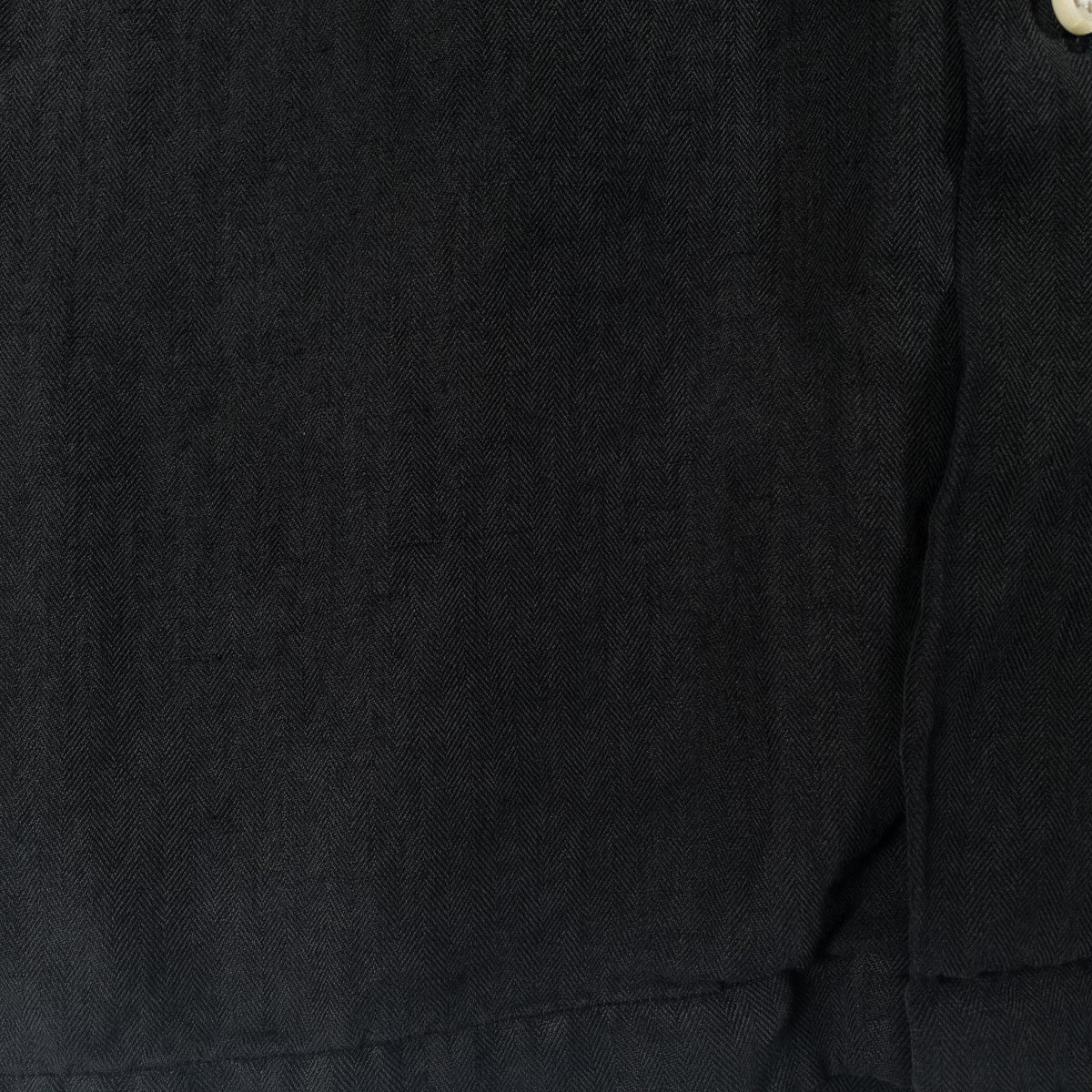 [メンズ3XL] 90〜00年代 Polo by Ralph Lauren/ポロバイラルフローレン 半袖シャツ リネン シルク 開襟シャツ 黒染め