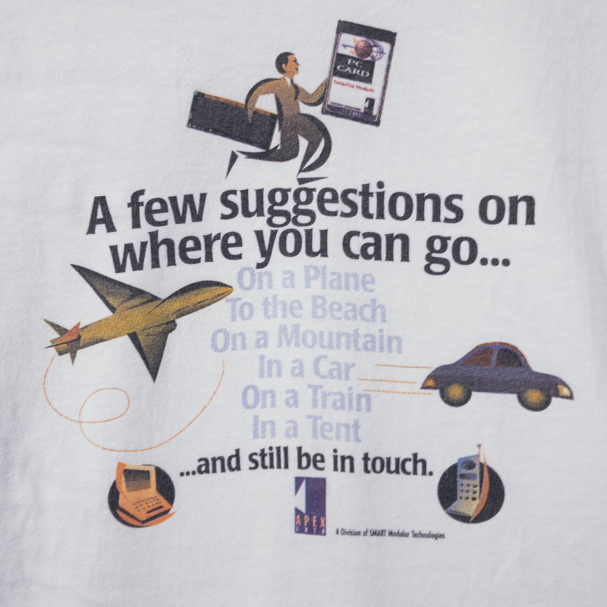 [メンズM] 90年代 Hanes/ヘインズ Tシャツ APEX DATA 企業 T