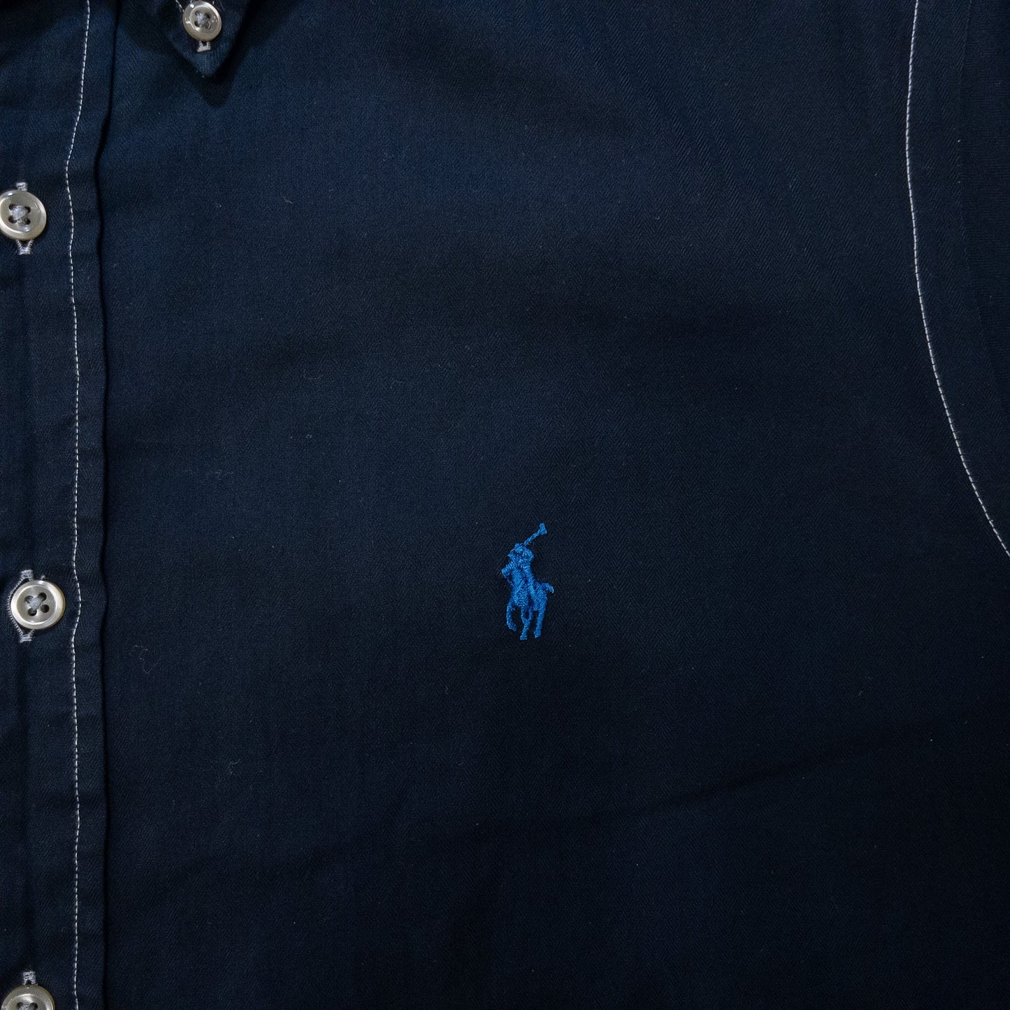 [メンズXL] 00年代 Ralph Lauren/ラルフローレン ワイシャツ BDシャツ 黒染め