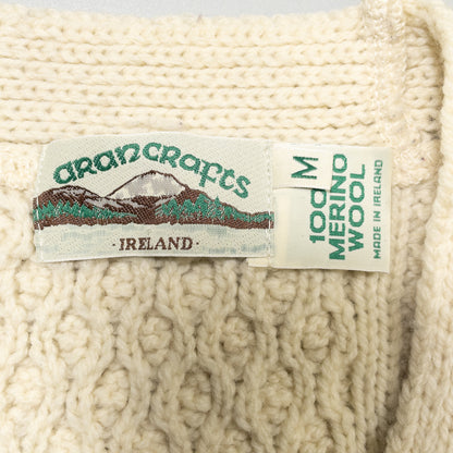 [メンズM] 90年代 aran crafts/アランクラフト ニット セーター フィッシャーマン カーディガン