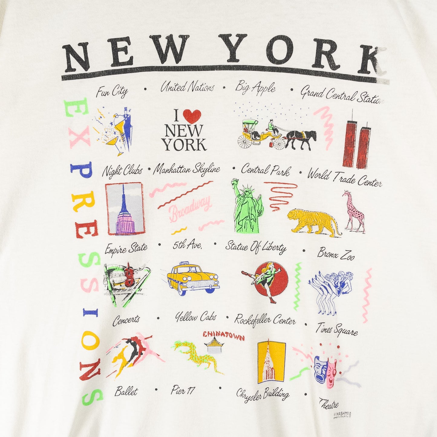 [メンズL] 90年代 Screen Stars/スクリーンスターズ Tシャツ スーベニアT NEW YORK