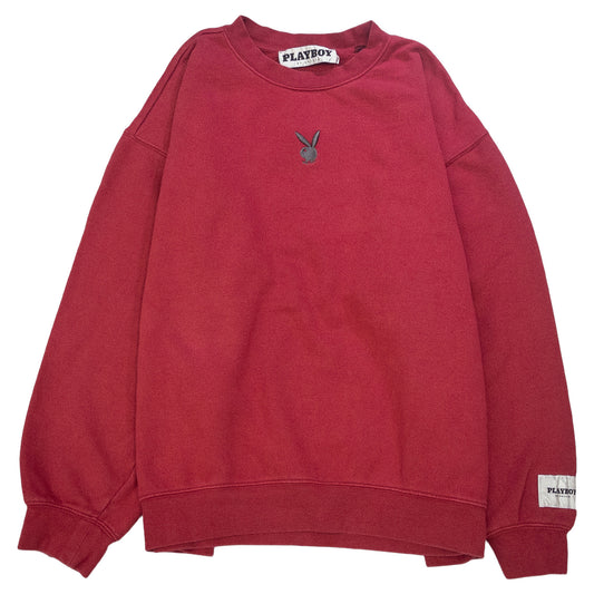 [メンズ3XL] 00年代 PLAYBOY/プレイボーイ スウェット トレーナー ワンポイント ビッグサイズ