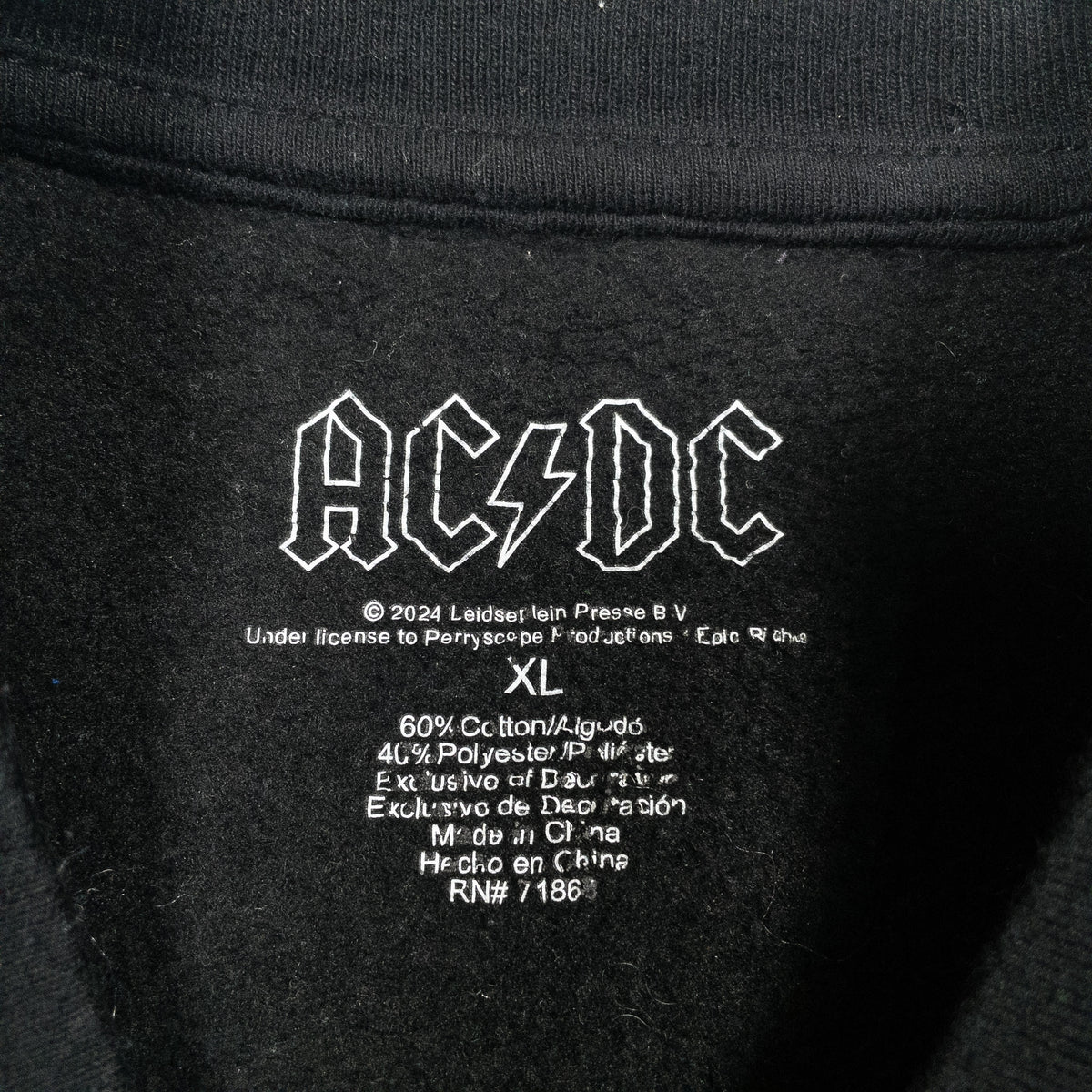 [メンズXL] 00年代 ACDC スウェット トレーナー バンドスウェット