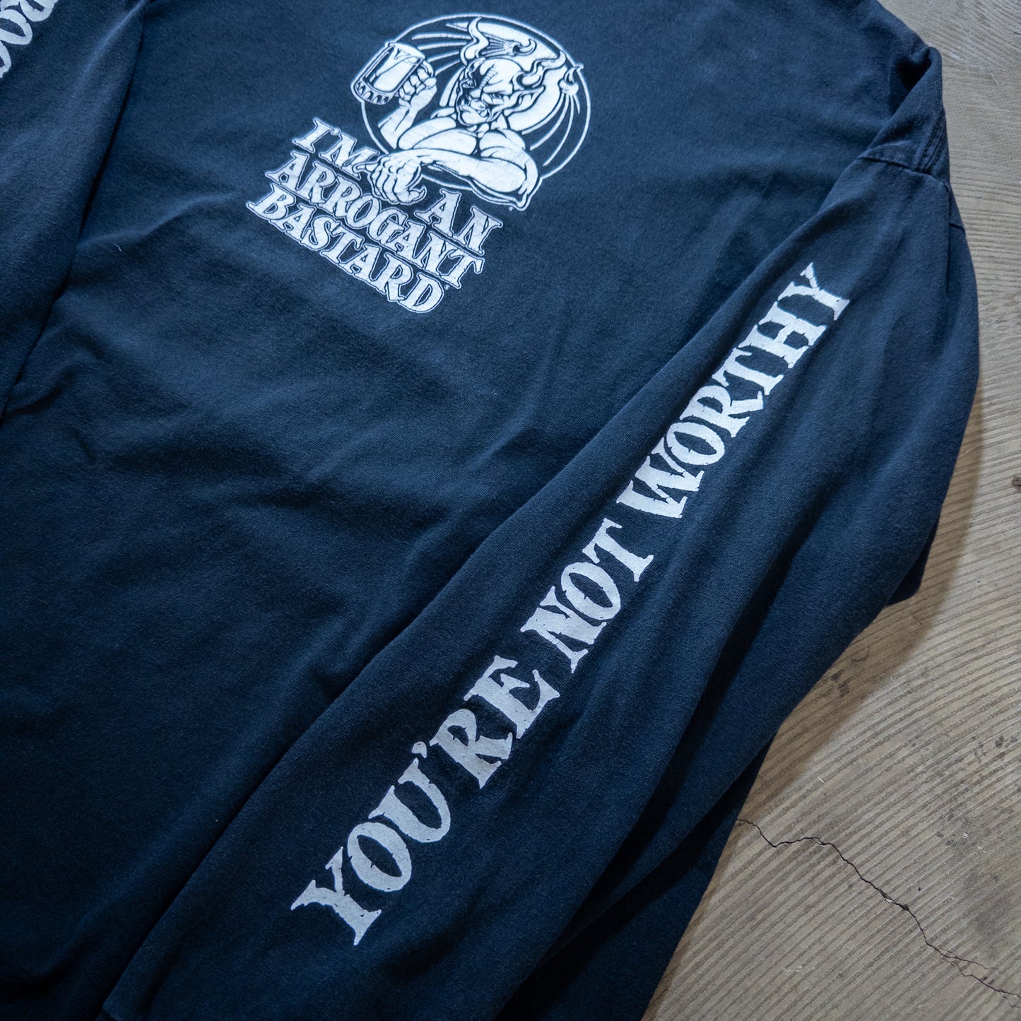 [メンズXL] 長袖Tシャツ Stone Brewing Arrogant Bastard Ale アロガントバスタードエール ロンT ビール