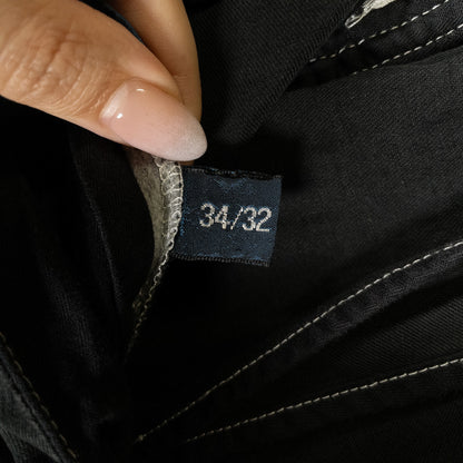 [メンズW33] 90年代 Polo by Ralph Lauren/ポロバイラルフローレン スラックス リネン シルク 黒染め