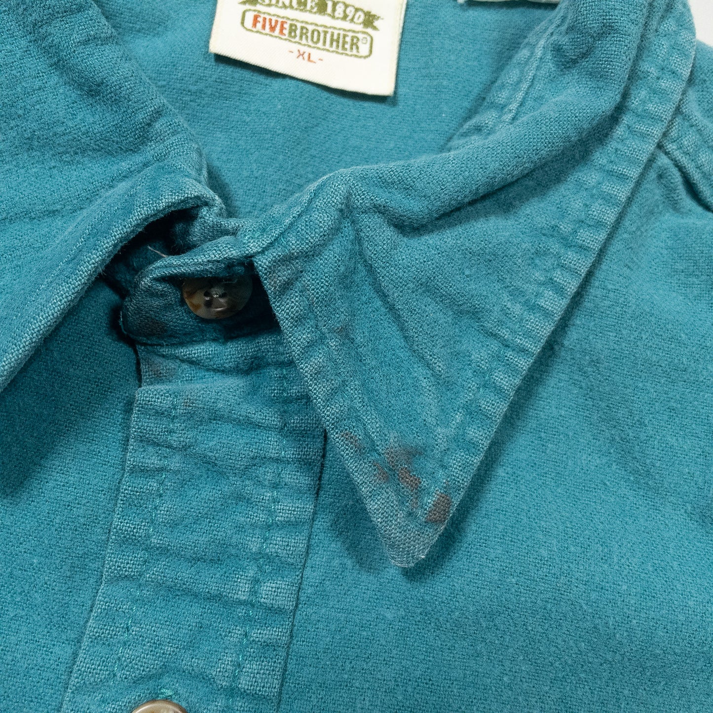 [メンズXL] 90年代 FIVEBROTHER/ファイブブラザー ネルシャツ シャモアクロスシャツ