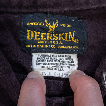 [メンズXXL] 90年代 DEERSKIN 長袖シャツ シャモアクロスシャツ USA製