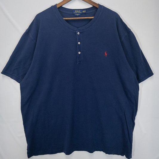 半袖シャツ XL ネイビー ワンポイント刺繍 Polo Ralph Lauren/ポロラルフローレン