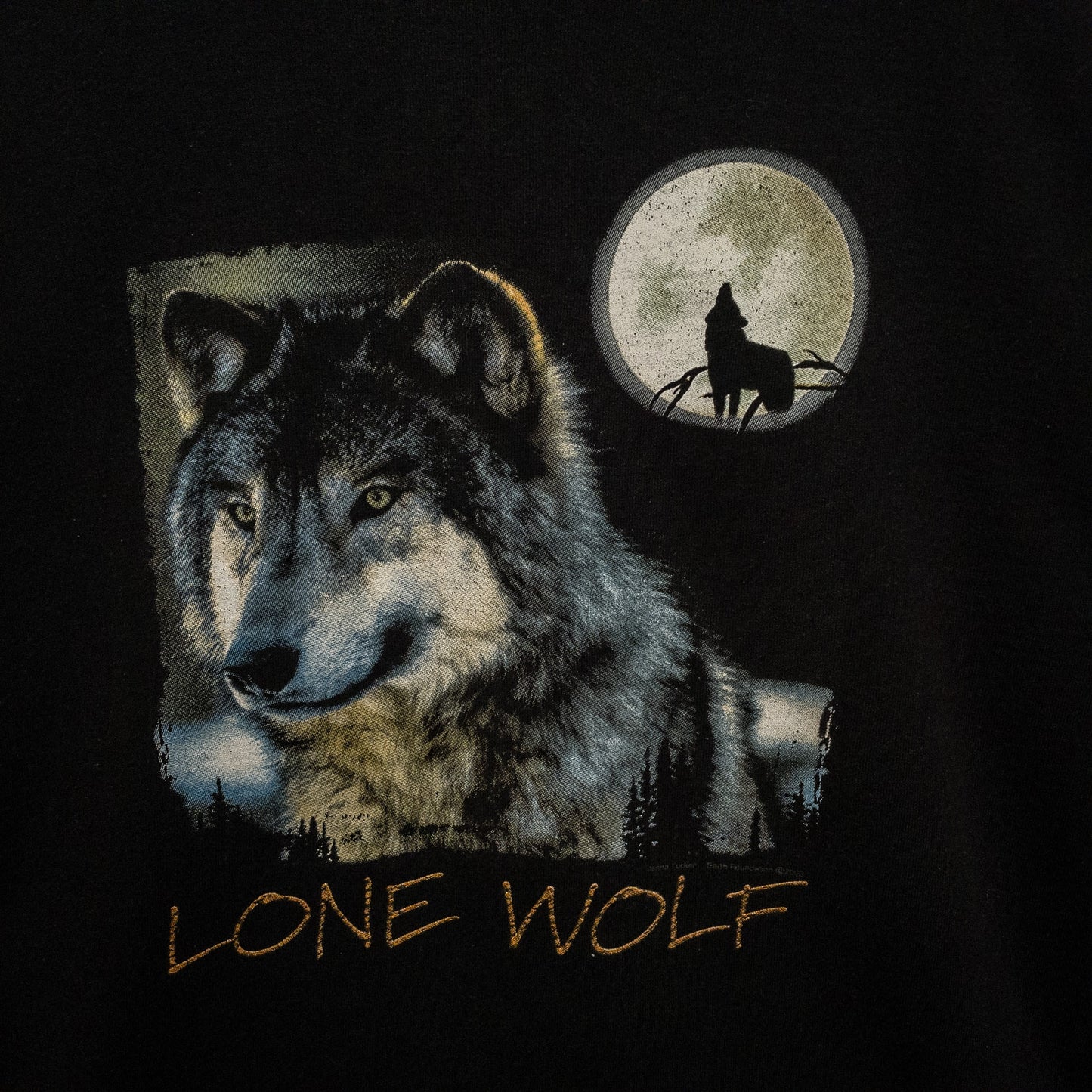 [メンズXL] 90年代 Tシャツ LONE WOLF ローンウルフ アニマル 狼
