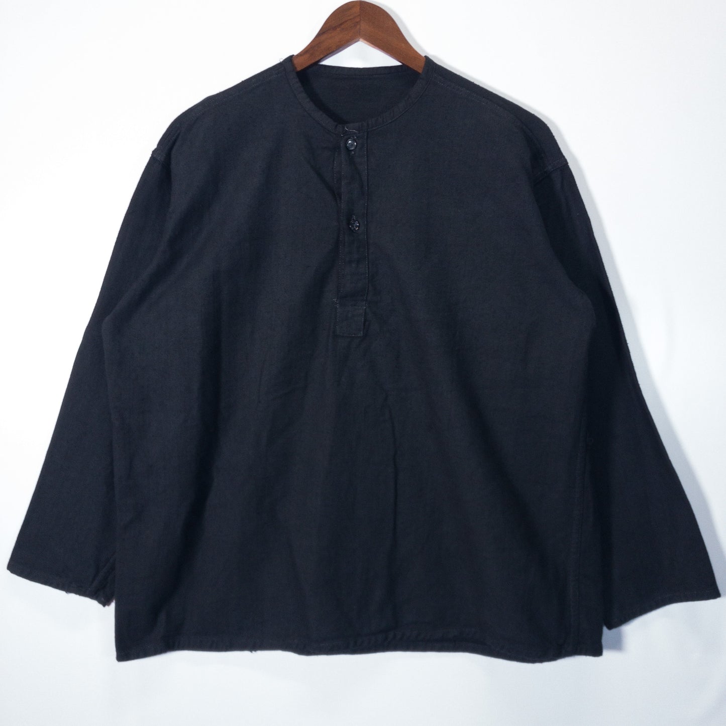 [メンズL] 80年代 長袖シャツ ソ連軍 スリーピングシャツ 黒染め