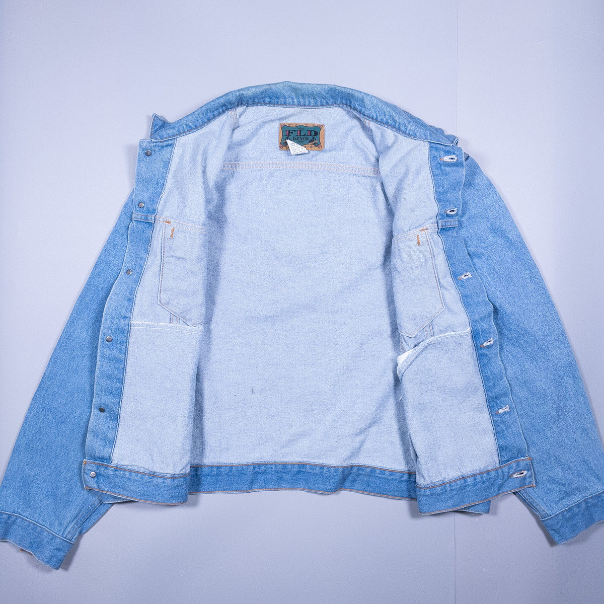 [メンズXL] 90〜00年代 FLD DENIM Gジャン デニムジャケット USA製