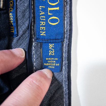 [メンズW35] 00年代 Polo Ralph Lauren/ポロラルフローレン チノパン 黒染め