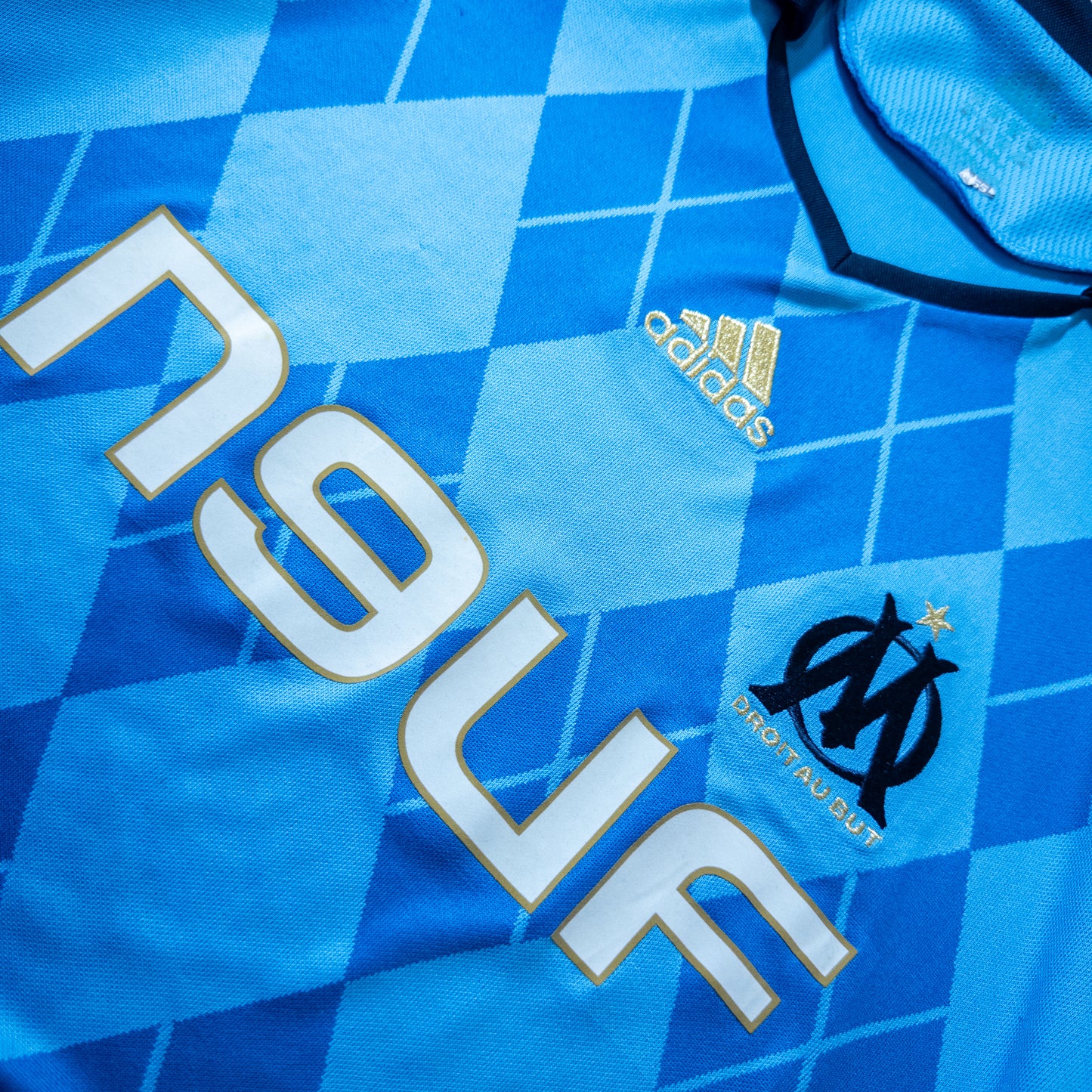[メンズXXL] 00年代 adidas/アディダス ゲームシャツ サッカーユニフォーム オリンピック・マルセイユ
