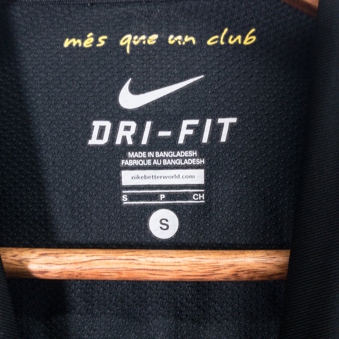 [メンズXS以下] 00年代 Nike/ナイキ 長袖シャツ ゲームシャツ サッカーユニフォーム FCバルセロナ メッシ 長袖
