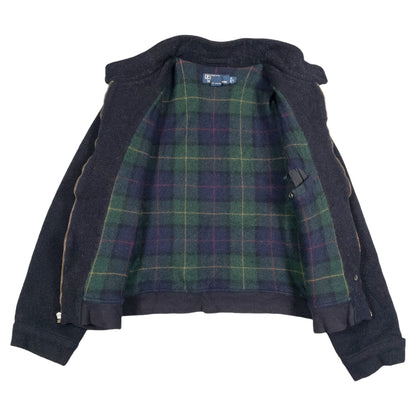 [メンズXL] 90〜00年代 Polo by Ralph Lauren/ポロバイラルフローレン ウール ハリントンジャケット 裏地チェック
