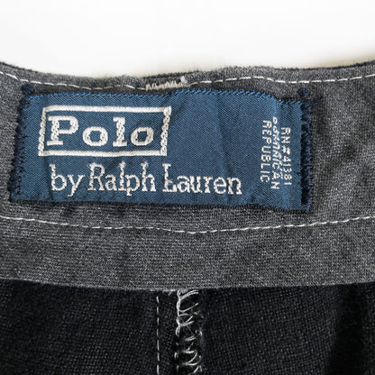 [メンズW35] 90〜00年代 Polo by Ralph Lauren/ポロバイラルフローレン スラックス リネンパンツ 黒染め