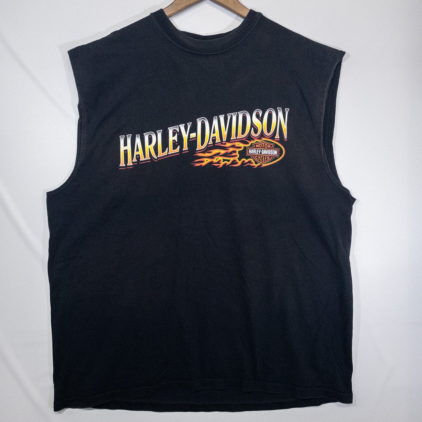 HARLEY-DAVIDSON ハーレーダビッドソン ノースリーブシャツ/タンクトップ XXL ブラック ロゴプリント HARLEY-DAVIDSON/ハーレーダビッドソン