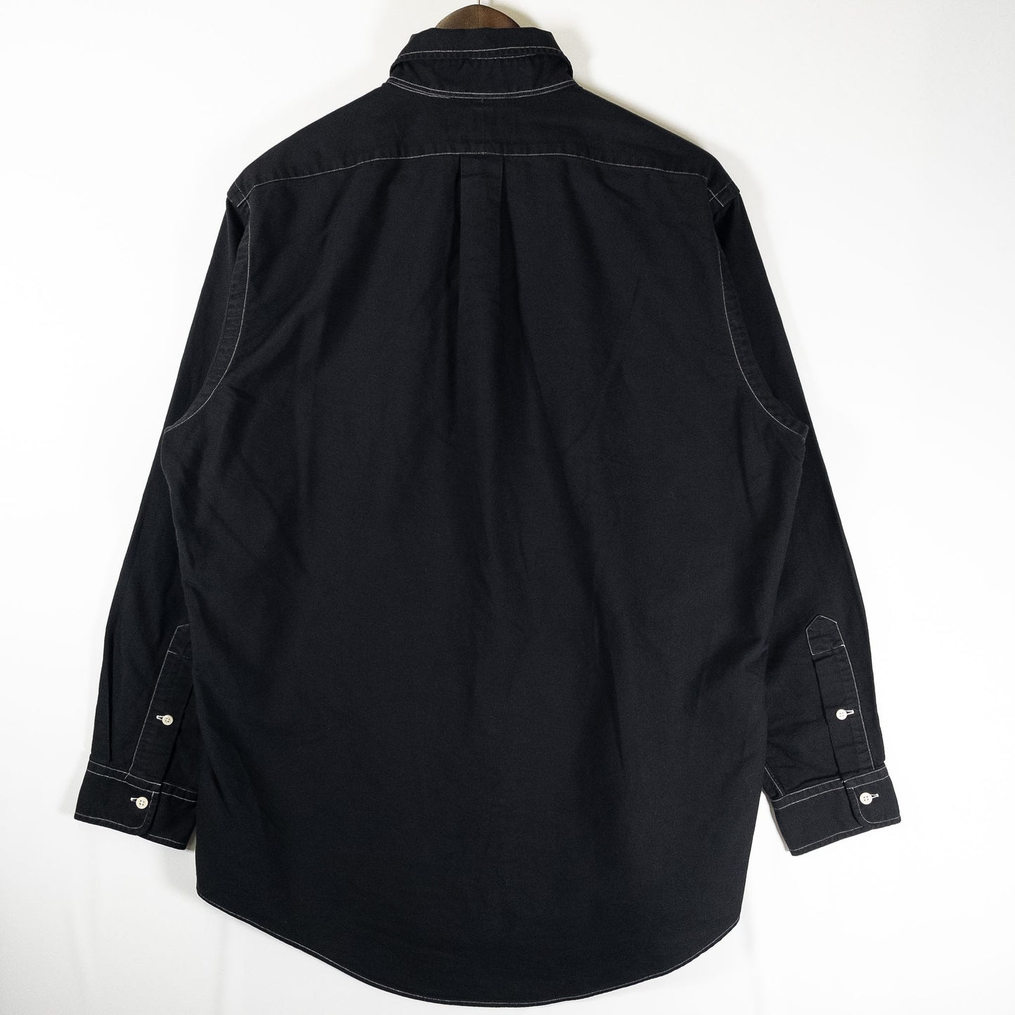 [メンズXL] 00年代 Ralph Lauren/ラルフローレン 長袖シャツ TRIM FIT YARMOUTH 黒染め
