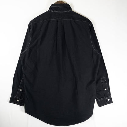 [メンズXL] 00年代 Ralph Lauren/ラルフローレン 長袖シャツ TRIM FIT YARMOUTH 黒染め