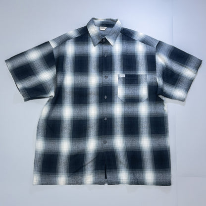 [メンズXL] 90〜00年代 CALTOP/キャルトップ 半袖シャツ オンブレチェックシャツ USA製
