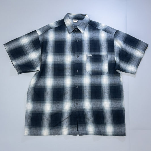 [メンズXL] 90〜00年代 CALTOP/キャルトップ 半袖シャツ オンブレチェックシャツ USA製