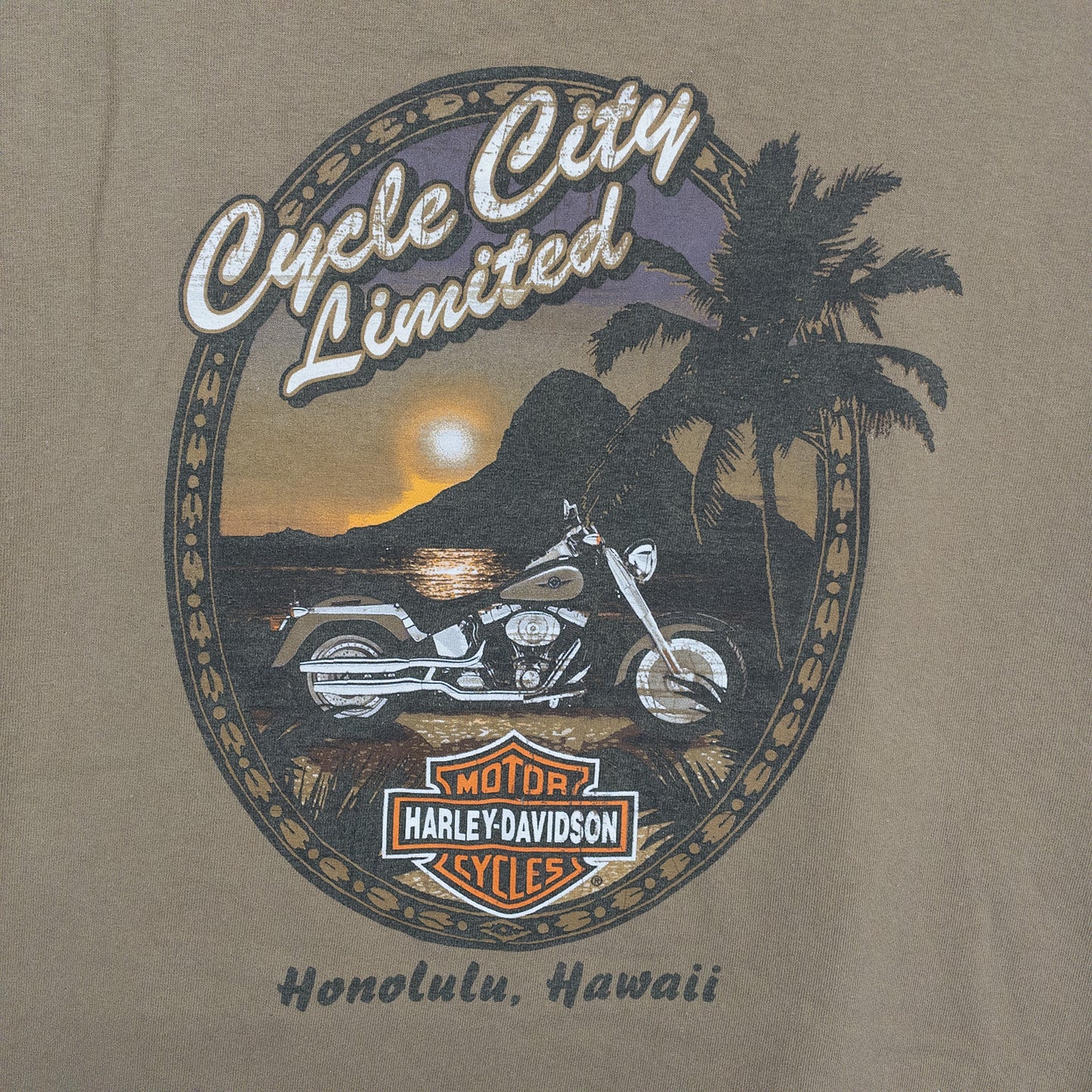 Harley-Davidson ハーレーダビッドソン Tシャツ XL ブラウン ロゴプリント