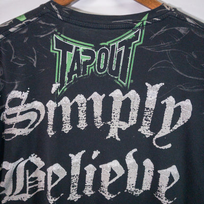 [メンズXXL] 00年代 TAPOUT/タップアウト Tシャツ アドバタイジングT