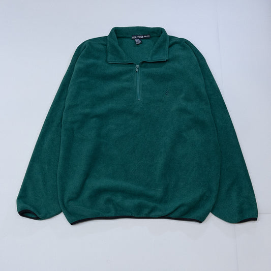 [メンズXXL] 90年代 Nautica/ノーティカ フリースジャケット ハーフジップ
