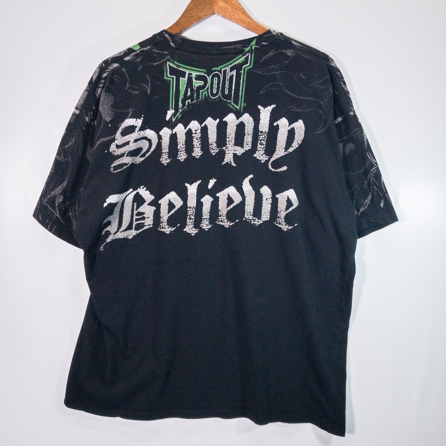 [メンズXXL] 00年代 TAPOUT/タップアウト Tシャツ アドバタイジングT