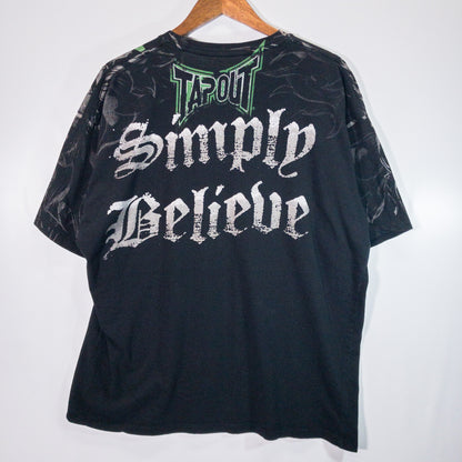 [メンズXXL] 00年代 TAPOUT/タップアウト Tシャツ アドバタイジングT