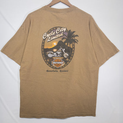 Harley-Davidson ハーレーダビッドソン Tシャツ XL ブラウン ロゴプリント
