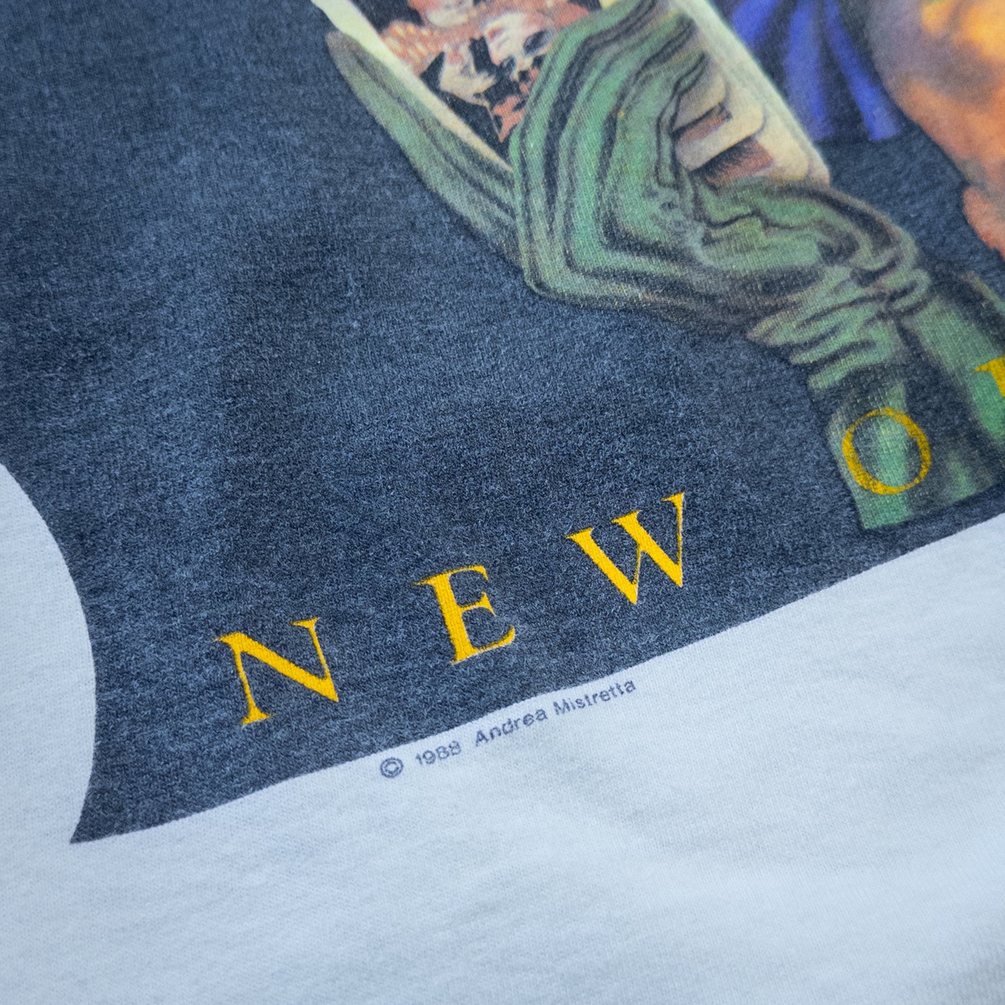 [メンズM] 80年代 Tシャツ アートTシャツ Andrea Mistretta Mardi Gras Magic グラフィック