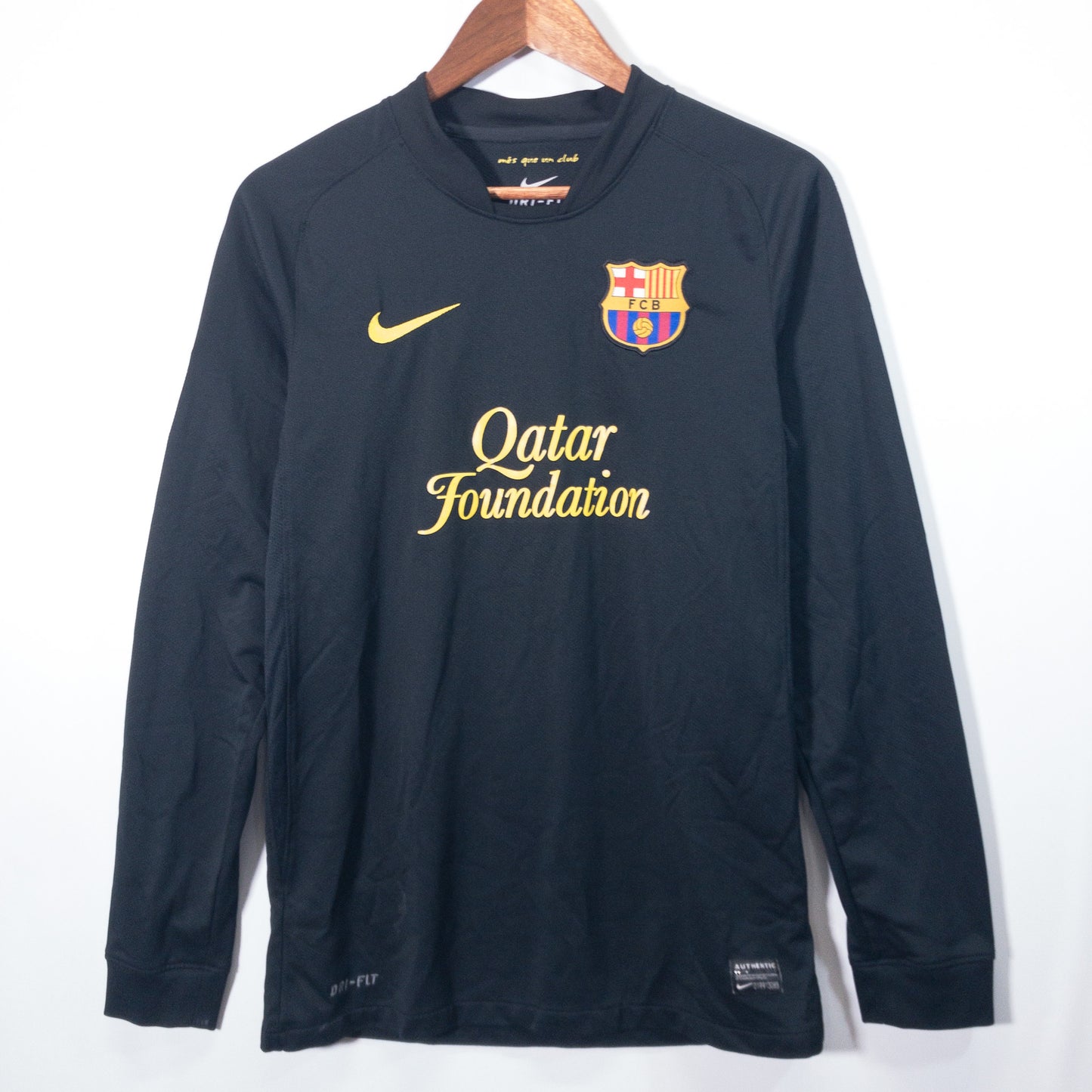 [メンズXS以下] 00年代 Nike/ナイキ 長袖シャツ ゲームシャツ サッカーユニフォーム FCバルセロナ メッシ 長袖