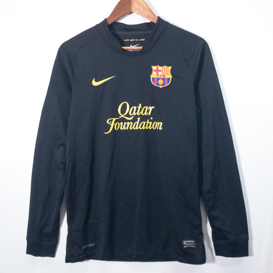 [メンズXS以下] 00年代 Nike/ナイキ 長袖シャツ ゲームシャツ サッカーユニフォーム FCバルセロナ メッシ 長袖