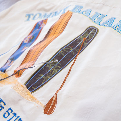 [メンズXXL] Tommy Bahama/トミーバハマ 半袖シャツ バックプリント シルク 刺繍