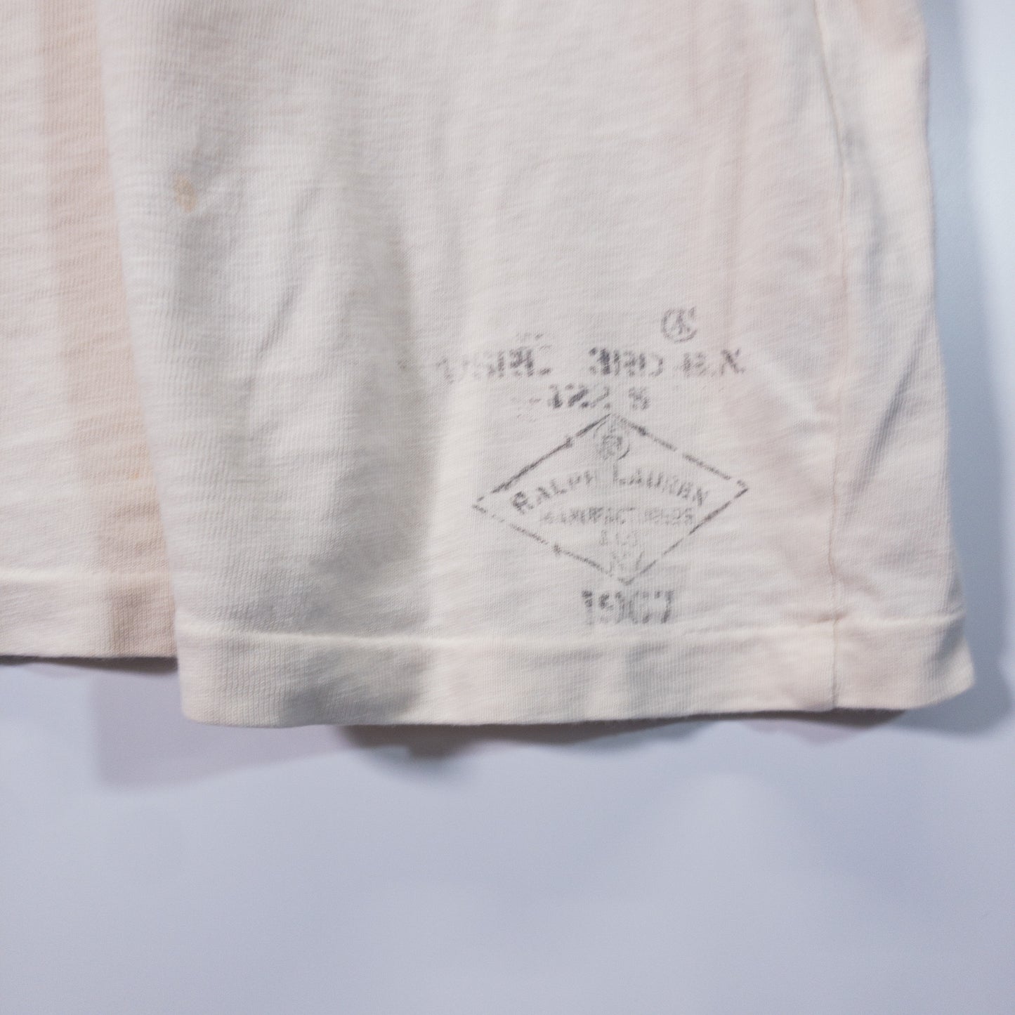 Tシャツ XL ホワイト ヘンリーネック  Polo Ralph Lauren/ポロラルフローレン