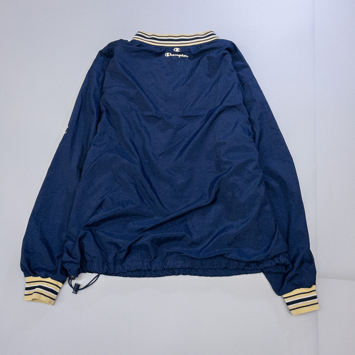 [メンズXXL] 90〜00年代 Champion/チャンピオン ナイロンジャケット Vネックナイロンプルオーバー DUKE カレッジ