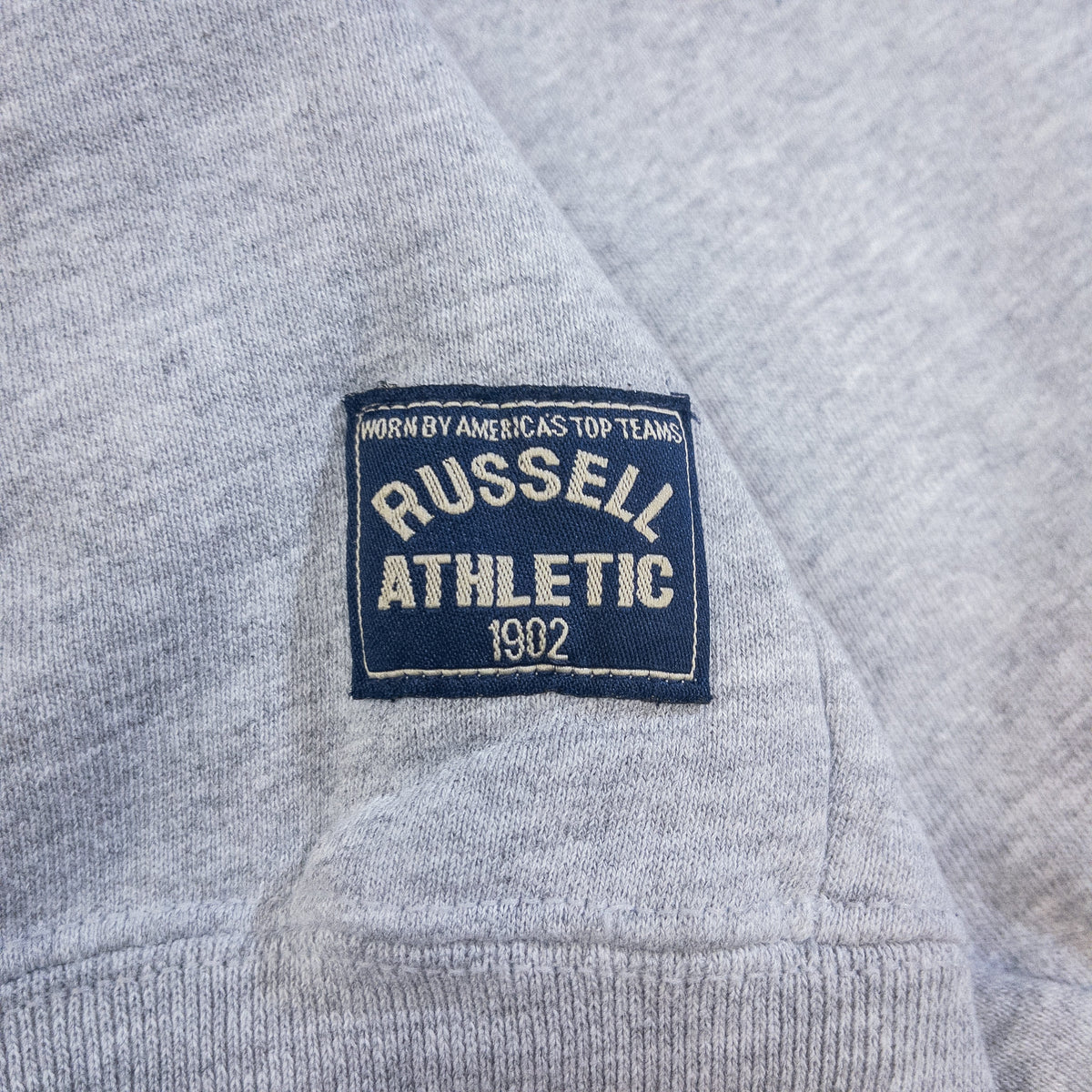 [メンズXL] 90年代 Russell Athletic/ラッセルアスレチック スウェット トレーナー 無地 ブランクスウェット ハーフジップ USA製